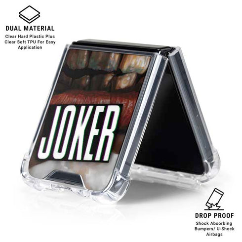 DC Comics Joker Graphic Novel Cover 2008 Art by Lee Bermejo Galaxy Z Flip6 Clear Case